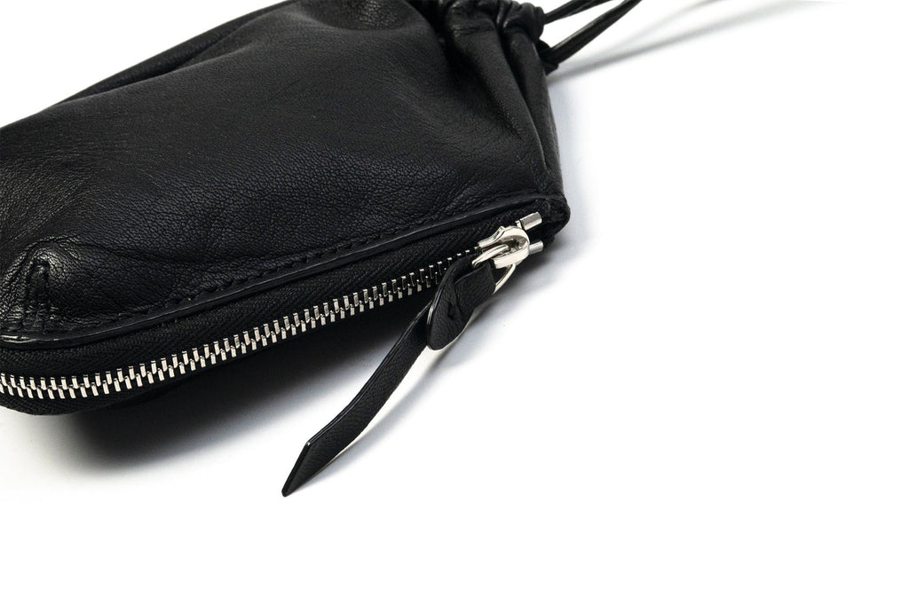 Ed Robert Judson Drawstring L-Zip Purse Black – OKURA