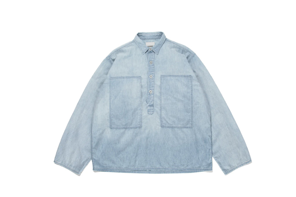 Bowwow John Peace Us Army P/O Chambray Shirts Indigo Ageing – OKURA