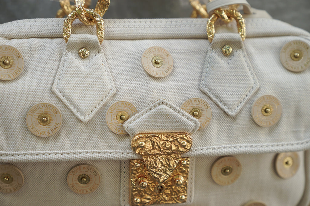 Louis Vuitton, Bags, Authentic Louis Vuitton Polka Dot Panama Bag