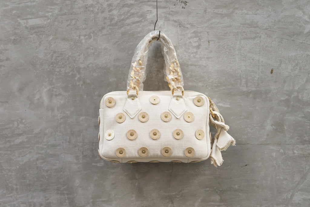 Louis Vuitton Limited Edition Beige Canvas Polka Dots Panema Tinkerbell Bag  - Yoogi's Closet