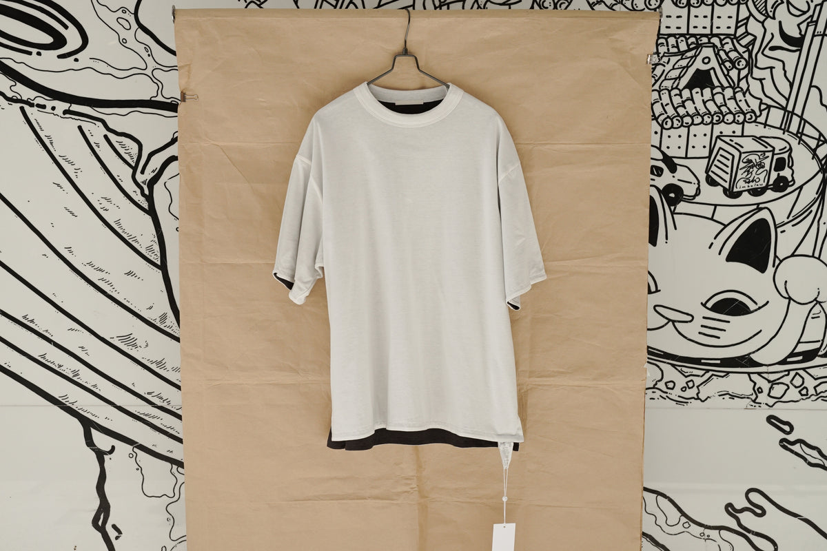 Blurhms High Gauge Reversible Tee Ivory X Charcoal – OKURA